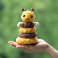 Handmade Stuffed Toy Bee Kit Hobby Bee Stacking Rings Kit for Adults