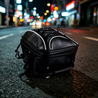 Strap-on Motorcycle Rear Seat Bag Compact Motorcycle Tail Bag with Straps Stable Easy to Clean for Daily Commutes