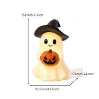 Ghost Figurine with Pumpkin Freestanding for Shelf