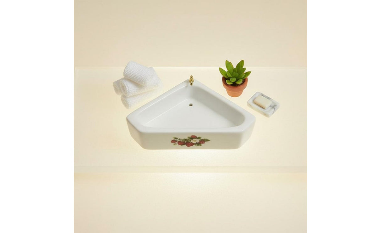 1:12 Scale Lavatory Model Realistic Design 1:12 Scale Lavatory Set Great Gift Miniature Toilet and Tub Set for Hobbyists, Collectors, Diorama Building