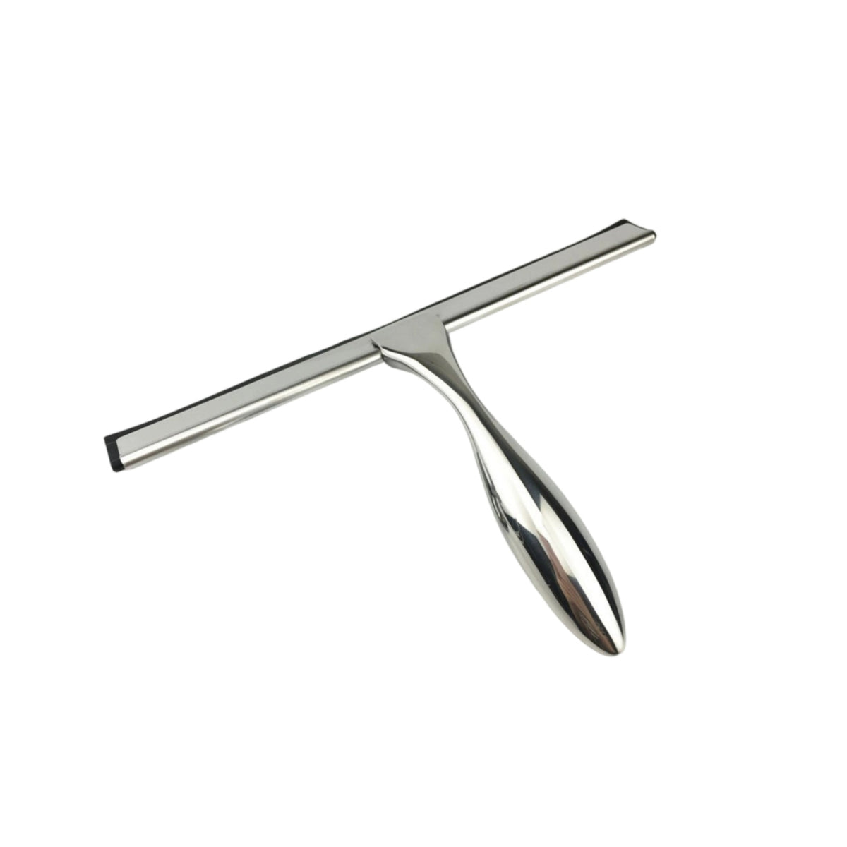 Corrosion-Resistant Shower Squeegee with Hook Sturdy Stainless Steel Squeegee Easy Grip Cleaning Tool Waterproof for Bathroom