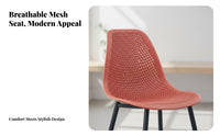 Nordic design Molded Shell Chair with Dowel Legs Modern Design Indoor Seating Easy to Clean Household Furniture Ergonomic Backrest for Office Workers, Homeowners, Dining Room, Kitchen, Restaurant, Waiting Area