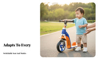 2-in-1 Transformable Three-Wheeler Flashing Tires Transformable Three-Wheeler Stable 3-Wheel Design Push Scooter for Toddlers, Preschoolers, Outdoor