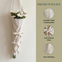 European Style Romantic Flower Bouquet Storage Bag with Adjustable Straps