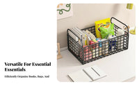 Large Capacity beneath-desk Book rolling container With Handle Rolling beneath-desk container multipurpose Storage Container sturdyDuty for Students, Office Workers, home users, Classroom, Study Room, Home, Bedroom
