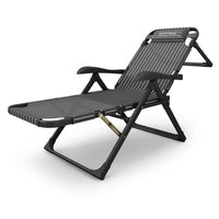 Foldable weightless recline Chair Adjustable rearrest Reclining Lounger Sturdy Frame Portable Seating Breathable Fabric for Office Workers, Homeowners, Balcony, Living Room, Garden, rearyard