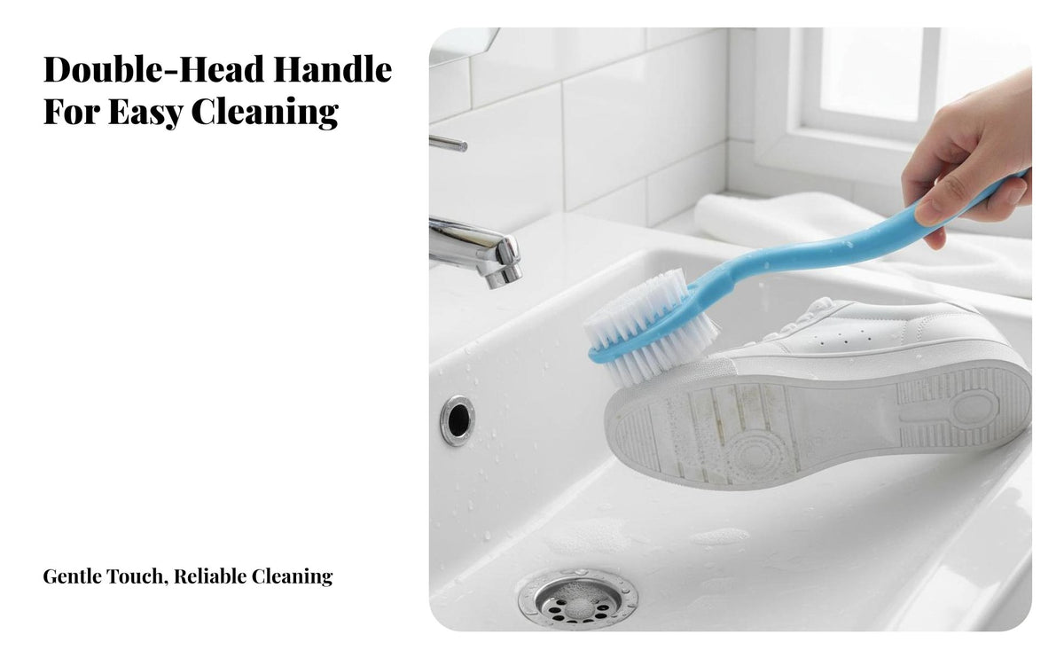 Long Handle Shoe Brush Versatile Athletic Shoe Cleaning Brush Sturdy for Homemakers, Students, Household, Mudroom, Washroom