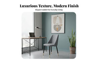 Light Luxury Design Upholstered Side Chair with Metal Legs Modern Minimalist Design Armless Four-Legged Chair Padded Cushion Dining Seat Ergonomic Curved Back for Interior Decorators, Business Owners, Kitchen, Living Room, Home White Ice, Restaurant