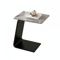 Slide-Under Design C-Shaped Snack Table Modern design C-Shaped Couch Table Movable Household Furniture Space-Saving for Apartment Dwellers, Home Workers, Homeowners, Small Spaces, Living Room, Bedroom