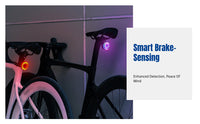 Smart Sensing Bike Brake Detection, Colorful Night Cycling, Curved COB LED Accessory