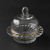 Glass Bird's Nest Stew Bowl with Lid, Transparent Dessert and Soup Bowl Set