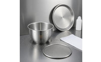 Flared Edge Kitchen Bowl Set Wide Rim Stainless Steel Bowl Silver Finish Shallow Plate Slim Design for Washing, Draining