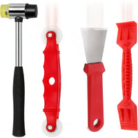 4 Pieces Window Glazing Tool Kit Easy to Use Glass Tool Kit Compact for Glaziers, Home Renovators