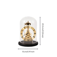 Clock with Clear Dome Roman Numeral Dome Clock Elegant Mechanical Desk Ornament for Study