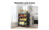 Multi-Tier Stackable Produce Basket Wheeled Design Kitchen Organizer Rolling Wheels Household Storage Large Capacity for Home Cooks, Apartment Dwellers, Pantry, Laundry Room, Bathroom, Playroom