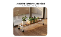 With Wheels Rolling Flower Rack Space Saving Rolling Plant Holder Heavy Duty Multi-Tier Plant Stand Easy Assembly for Balcony, Living Room, Indoor, Patio