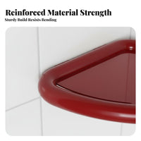 No-Drill Installation Bathroom Corner Organizer Easy to Install Bathroom Corner Organizer Drainage Design for Renters, Kids, Kitchen
