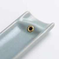 Handmade Ceramic Holder, Chinese Ash, Slanted Bridge Design, Broken Bridge, for Tea Room & Meditation Space
