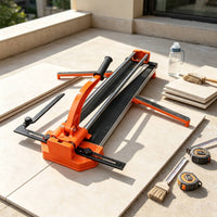 Manual Tile Cutter Hand Push Ceramic Tile Cutter Two Rail Tool for Tilers, Home Improvers, Home Renovation, Restroom Remodeling, Worksite