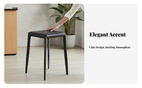 Light Luxury Design Stackable Saddle Stool Space-Saving Backless Saddle Stool Modern Design Dining Seat Long-Lasting Construction for Guests, Homeowners, Restaurant Owners, Living Room, Waiting Area, Kitchen, Basement