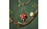 Sculpted Hanging Bear Ornament Textured Resin Bear Ornament Whimsical Outdoor Decor Hook Hanging for Tree, Courtyard, Wall