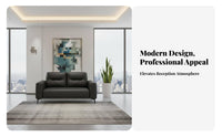Minimalist design Couch, Single-Seater, and Table Combination Modern Aesthetic Guest Seating Arrangement Complete Reception Solution Office Lounge Suite Professional Look for Business Owners, Corporate Buyers, Interior Designers, Waiting Room, Lobby