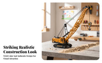 Alloy Lattice Arm Crane Toy Yellow-Orange Construction Crane Toy