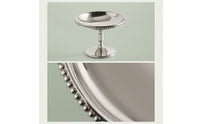 Vintage Dessert Cup with Pedestal Retro Stainless Steel Dessert Bowl Elegant Footed Bowl Long-Lasting for Hosts, Home Kitchen, Cafes