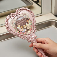 Handheld Mirror Cute Rococo Hand Mirror Ornate Frame Beauty Accessory for Makeup, Dressing Table