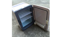 Two-wayUse Compact Mini Fridge Personal Mini Fridge Space-Saving Portable Cooler Thermoelectric for Travelers, Students, Commuters, Car, Dorm Room, Office, Bedroom
