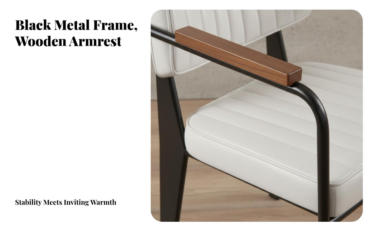 Retro Design utilitarian design Armchair Ergonomic spine supportrest Accent Chair With Armrests Indoor Seating dense Foam Filling for Homeowners, Apartment Dwellers, Readers, Dining Room, Bedroom, Home Office, Small Spaces