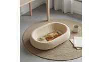 Long-Lasting Oval Cat Scratching Nest Materials Oval Cat Scratcher Bowl Easy to Clean for Large Cats