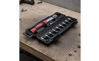 11 Pieces Portable Case Ratchet Tension Wrench High Accuracy Hand Tool Two-Way Range Scale for Garage