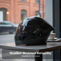 Flip-up All Season Flip up Full Face Helmet Ready Visor Ed Gear for Men, Adults, Street Riding, Daily Commuting, Traveling