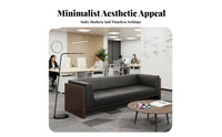Minimalist aesthetic Three-Seater Sofa and Table Set Modern Design Upholstered Lounge Seating Business Grade Office Furnishing long-lasting Frame for Interior Designers, Waiting Room