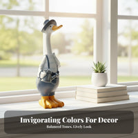 Resin Waterfowl Figurine Weather-Resistant Waterfowl Garden Statue Outdoor Decoration Cute Design Hand-Painted for Gardeners