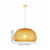 Natural Material Chinese Design Hanging Lamp Artistic Design Woven Bamboo Lampshade Bamboo Suspended Light for Restaurant, Tea Room, Hotel