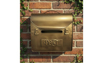 Weather Resistant Vintage Wall Mailbox Easy Installation Outdoor Decor Large Capacity for Courtyard