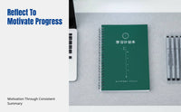 Minimalist Coiled Notebook, Four-Section Time Management, Study & Work Planner