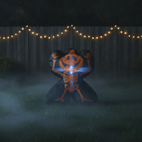 Outdoor Inflatable Skeleton with Light Glowing Halloween Inflatable with LEDs Quickly Inflates Inflate Decoration Large for Lawn