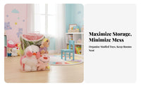 Transparent Design Clear Cylindrical Bag particle-resistantproof Plushie Organizer Large Capacity Toy Container Space Saving for Children, young children, Parents, play area, Nursery, Bedroom, Living Room
