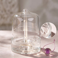 Handheld Crystal Meditation Bell Clear Crystal Bell with Striker Reflective Bells Resonant for Home Decor