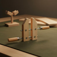 Parallel Clamp with Wooden Body Wooden Manual Screw Fastener Clamp Heavy-Duty Tool for Luthier, Workshop, Instrument Making