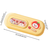 Pencil Case Hard-Shell Pencil Box Stationery Box with Compartments Cute Storage Organizer Cartoon for Students, School