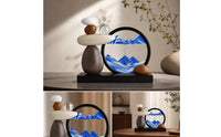 Sand Painting Rectangular Sand Painting with Base Contemporary Tabletop Decoration for TV Stand, Office Desk