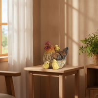 Freestanding Resin Chicken Figurine Weather-Resistant Chicken Statue with Base Resistant Hen Figurine Lifelike for Lawn, Patio