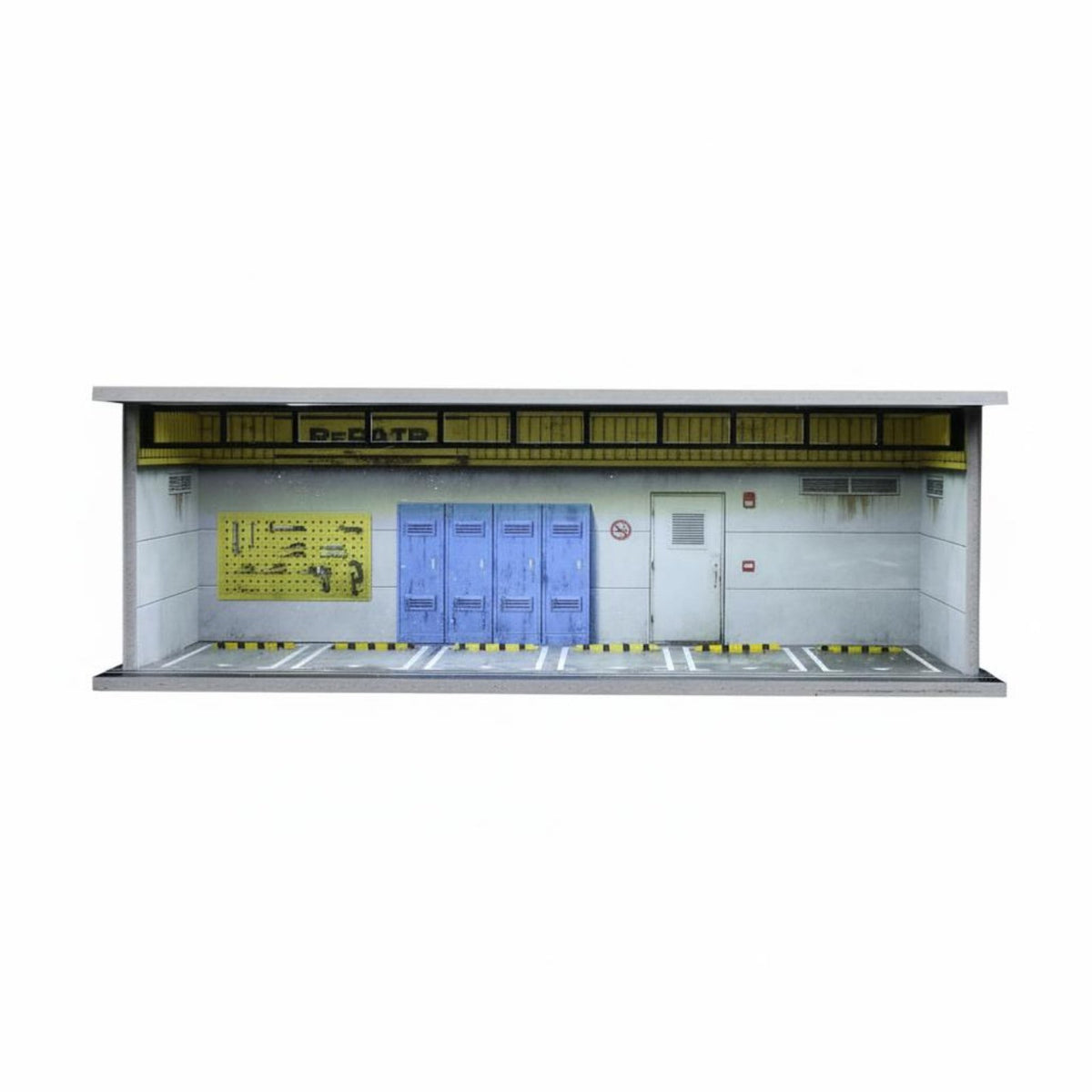 1:64 Scale Display Scene Kit Easy Assembly 1:64 Scale Display Scene Lighted Parking Lot Scene Realistic Features Miniature