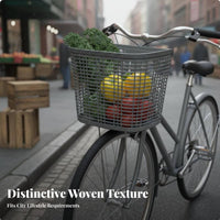 Large Capacity Front Cycle Basket Long-Lasting Front Handlebar Storage Basket Multi-Functional for Commuting