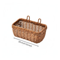 Wall Hanging Storage Basket Versatile Wall Hanging Woven Basket Lightweight Handwoven Storage Bin for Entryway, Washroom