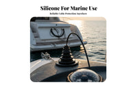 Wear Resistant Outboard Engine Control Cable Protector Heavy Duty Boat Steering Cable Boot Long-Lasting Transom Wire Protector for RV Owners, DIY Enthusiasts, Boats, Yachts, Yacht, Engine Compartment